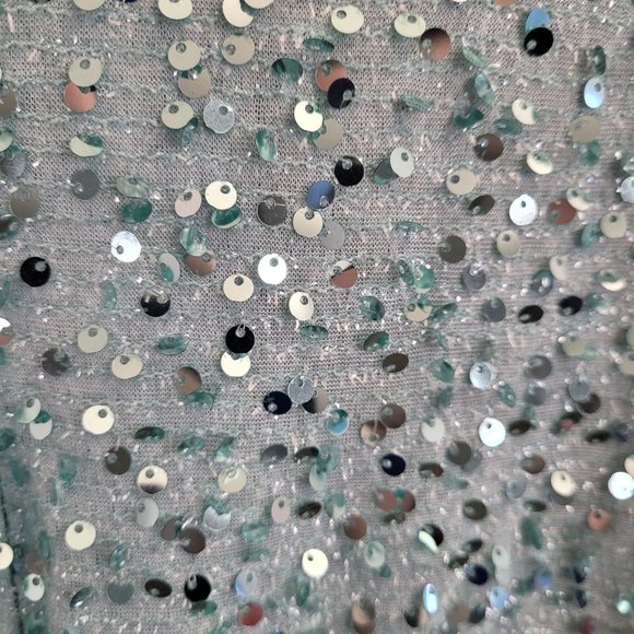 NEW Blue Dress Below Knee Sparkle Size 8 V Neck - Picture 8 of 10